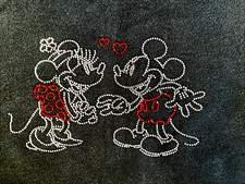 Disney Mickey Minnie Black Women s M Sweatshirt Rhinestone Design Disney Store