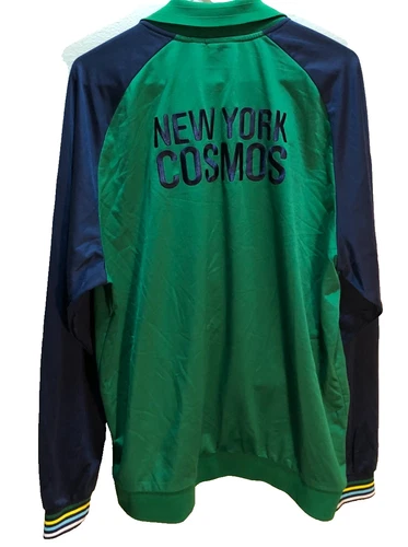 New York Cosmos Soccer Vintage Umbro USL Zip Team Logo Green Track Jacket 4XL