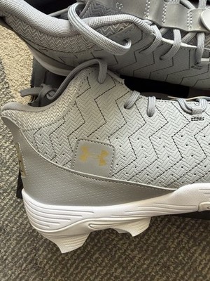 New Mens Under Armour Harper 9 RM Gray Mid Baseball Cleats Shoes Size 15 M‎ Youth Harper 9 RM Baseball Cleats – Sports Basement main image 4