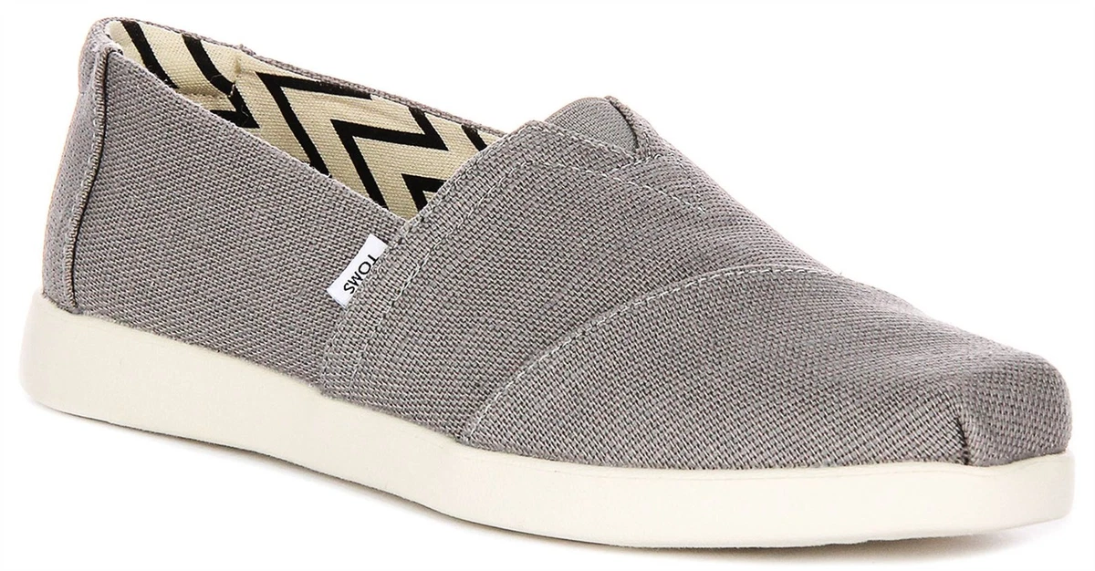 Toms Alpargata Plus Comfort Algodón Espadrille Zapatos De Mujer En Gris EU37-41
