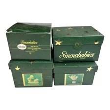 SET OF 4- Snowbabies Dept 56, See You Next Year, Jumping For Joy, Create Balance