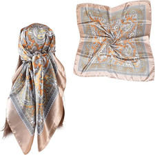 35 Inches Silk Head Scarf-Satin Hair Scarves Silk Bandana Scarf Headscarf for Wo