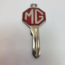 Vintage Mg Key Blank Fs Type Red Octagon Logo Classic British Car Nos Vintage Mg Key Blank Fs Type Red Octagon Logo Classic British Car Nos