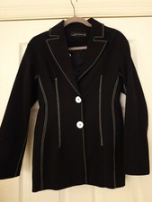 Zara Woman ZW Collection Tailored Fitted Button Blazer Black XS New