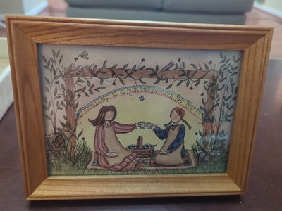 Friendship Is A Rainbow Between Two Hearts Framed Picture