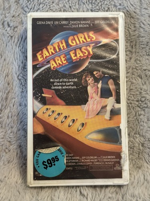 #ad #ad Earth Girls are Easy VHS 1991 AUTHENTIC VINTAGE MOVIE STORE TAGS amp; CASE $9.75