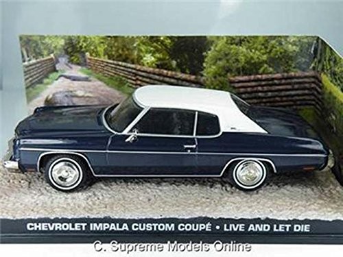 007 Fabbri Maßstab 1:43 Diecast Modell - Chev Impala Custom Coupe - Live & Let Die - Bild 8 von 8