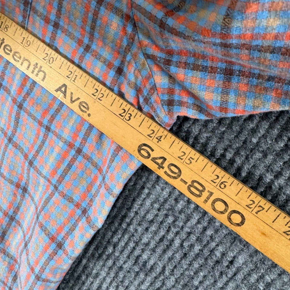 Camisa Harold Powell Para Hombres L Cuadros Abotonada Manga Larga Informal Western Preppy Foto 4 de 4