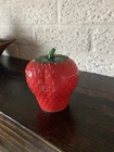 Vintage Hazel-Atlas Strawberry Jam Jar Painted Milk Glass, Nice Condition!