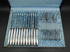 Essbesteck versilbert Argenta Tönshoff Düsseldorf Jugendstil floral 24-teilig