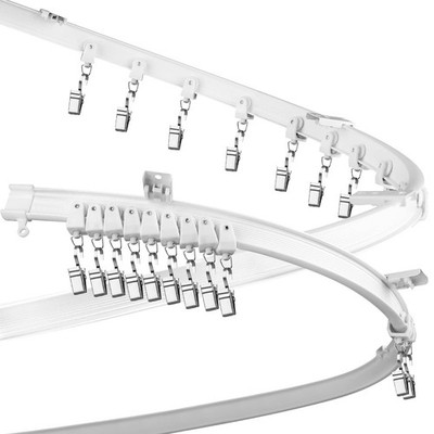 Fubeasi Flexible Bendable Ceiling Curtain Track, Curved Ceiling Track for Curtai