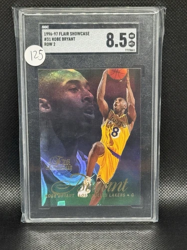 1996-97 Flair Showcase - Kobe Bryant #31 Row 2 (RC), SGC 8.5