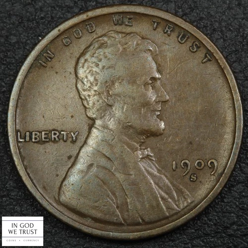 1909 S Lincoln Wheat Copper Cent 1C