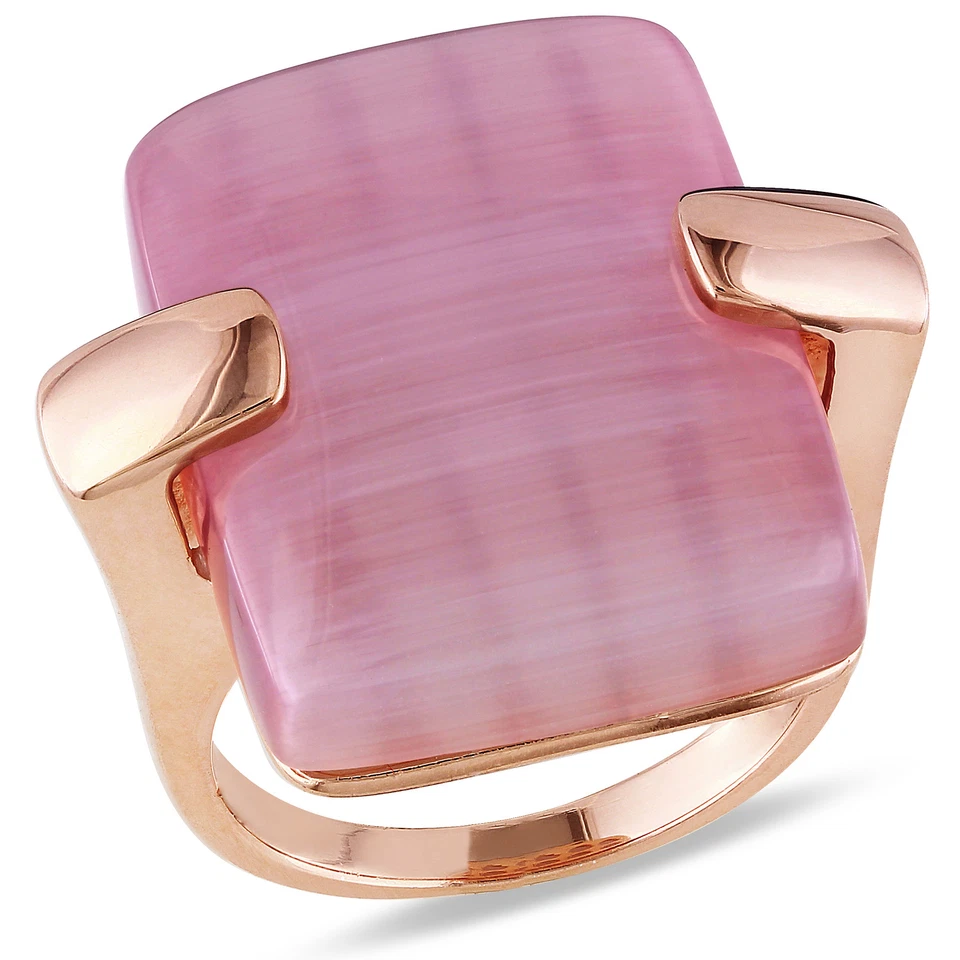 Anillo Cabujón Ojo de Gato Simulado Púrpura Claro Amour Rose 23 CT TGW