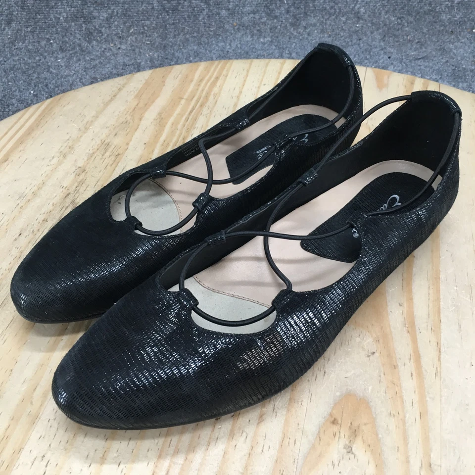 Earthies by Earth Zapatos Mujer 11 B Negro Essen Ballet Cuero Cómodo Pisos Foto 4 de 4