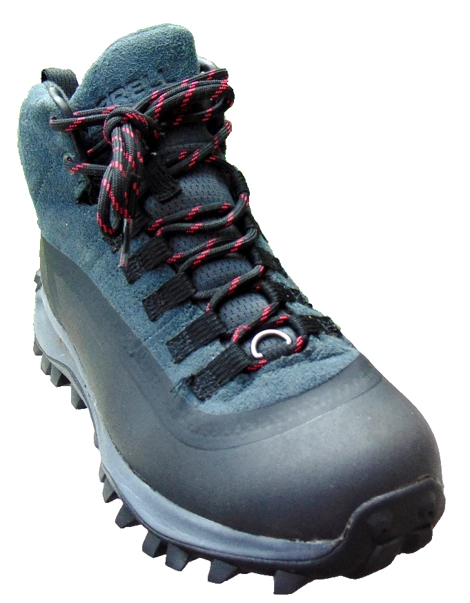MERRELL J90046 WOMENS GRAY BLACK BOOTS WARM 200 GRAM INSULATION ANKLE SHOES~7 M