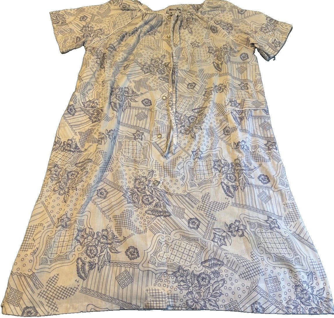 old lady moo moo dress old lady moo moo dress Women's Adaptive Diamond Neck Top With Back Overlap, Adaptive Clothing For