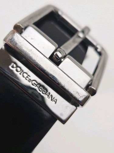 Cinturón DOLCE & GABBANA Clásico Negro Cuero de becerro Metal Logo Hebilla s. 100 cm/40 pulgadas - Imagen 10 de 10