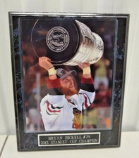 Bryan Bickell-Blackhawks-10 1/2 x 13 Black Marble Plaque With 2013 Stanley Cup