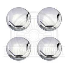 8-sided Hex/Octagonal Chrome Knock Off Spinner Caps for Lowriders | Set of 4