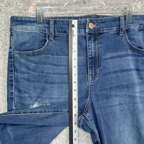 Maurices Jeans Womens 20W Blue Denim High Rise Curvy Skinny Rock Distressed - Bild 7 von 12