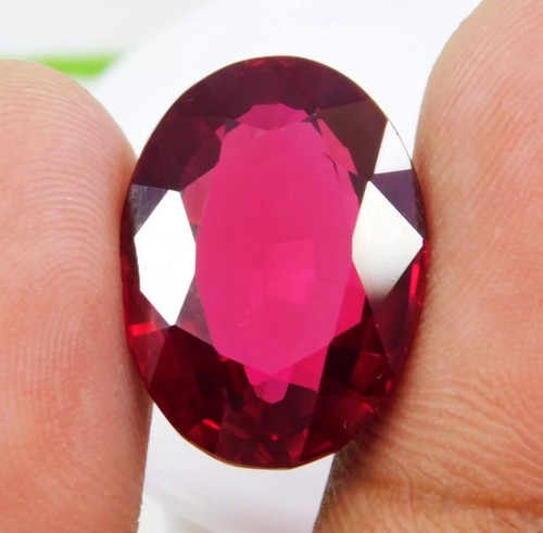 Rare 24.15 Ct Loose Mozambique Red Ruby Like Corundum Heated Oval Cut Gemstone - Picture 3 of 9