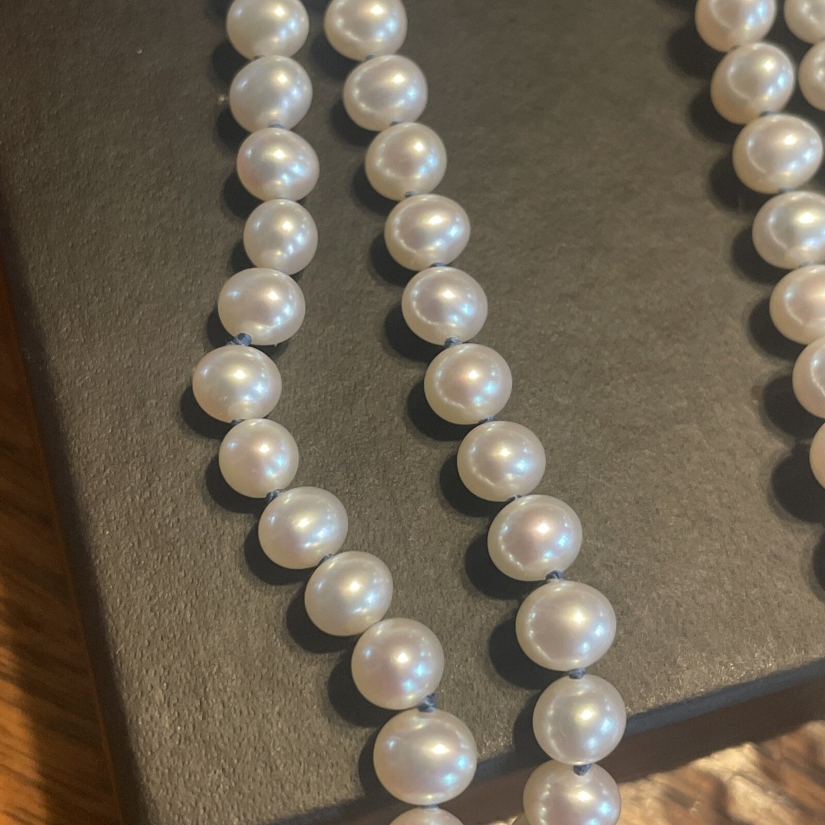 ネックレス・ペンダント White Faux Pearls Necklace White Faux Pearl Beaded Necklace 59 Inch Vintage | eBay