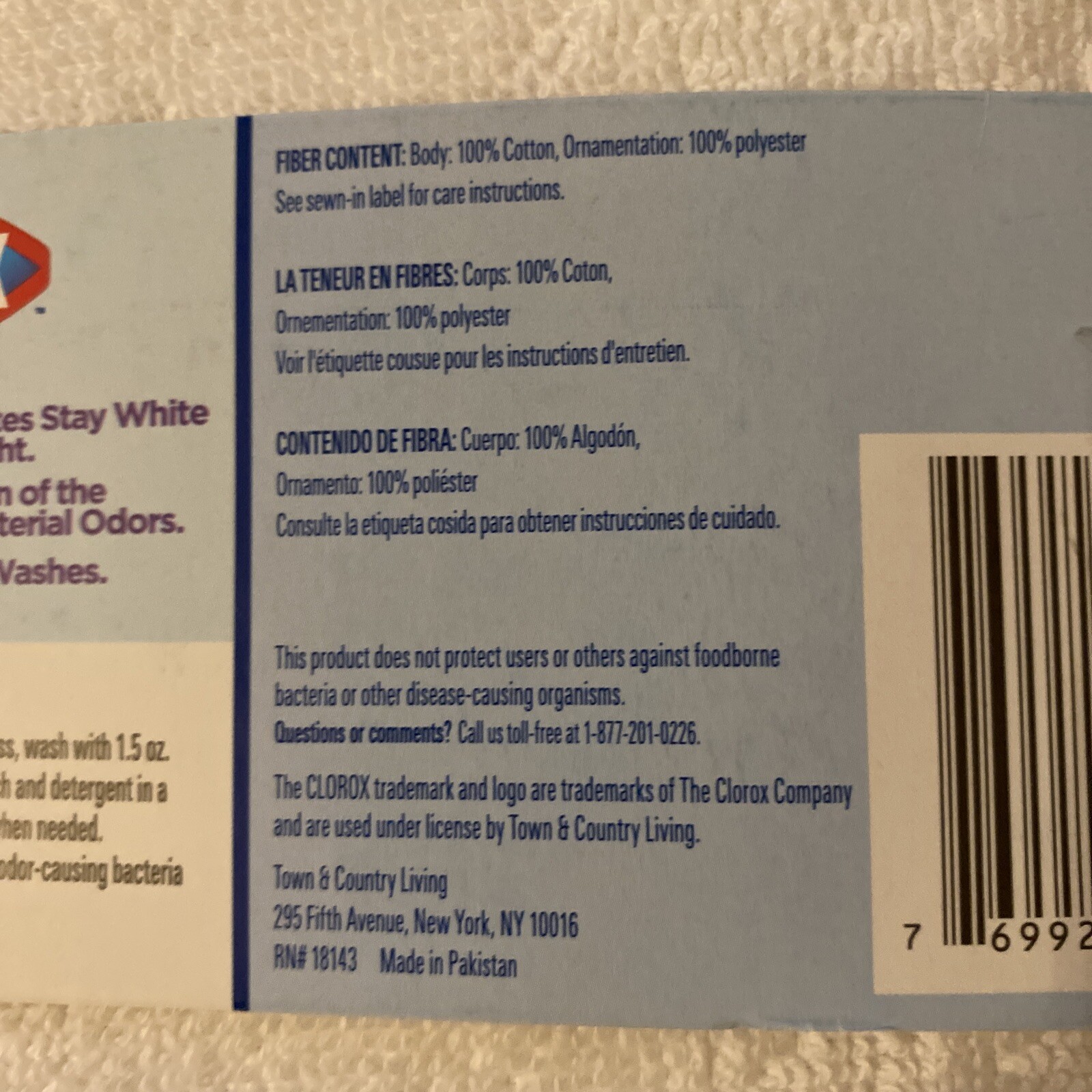 1 Clorox Antimicrobial Kitchen Towel Gray white 16x28 bleach safe 100 cotton eBay