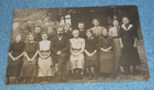 1913 RPPC Real Photo Postcard Danish Men Women Children Sorensen Family?