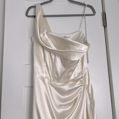 eisa silk dress reformation Reformation Eisa Silk Wedding Dress Ivory White Bridal NEW with tags
