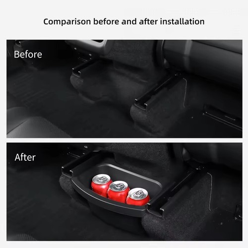 for Tesla Model Y Launch 2025 Juniper Rear Under Seat Storage Box Organizers - Picture 5 of 7