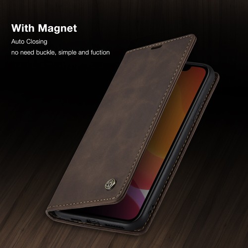 CaseMe Magnetic Leather Case iPhone 16 15 14 13 12 11 Xs XR Pro Max Mini 8 6+ - Picture 50 of 60