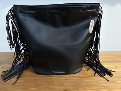 Victoria Secret Backpack Bag Black Faux Leather Purse Retail $85 New Victoria main image 3