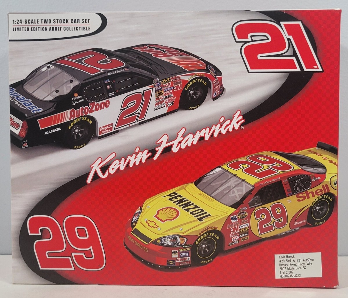 Kevin Harvick #21 AutoZone #29 Shell Daytona Sweep Set 2007 1/24