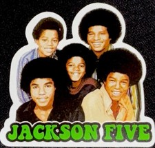 MICHAEL JACKSON STICKER                2 1/2  X 2 1/3   GLOSSY  JACKSON FIVE    
