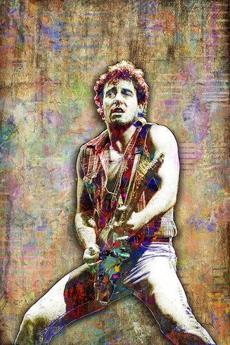 BRUCE SPRINGSTEEN 12x18in Poster, Springsteen E Street Band Poster Free Shipping