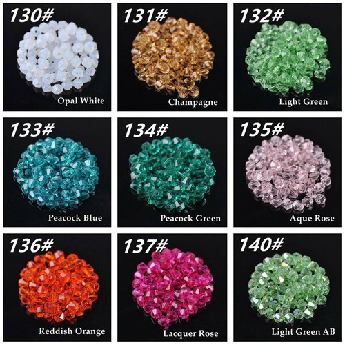 3mm 4mm 6mm 8mm Doppelkegel/Bicone Facettiert Kristall Glas Lose Perlen - Bild 5 von 72