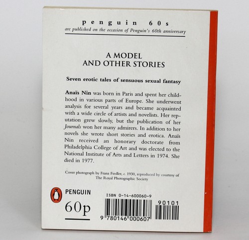 A MODEL and Other Stories by Anais Nin - Penguin 60s UK 1995 1st Printing PB - 第 2/7 張圖片