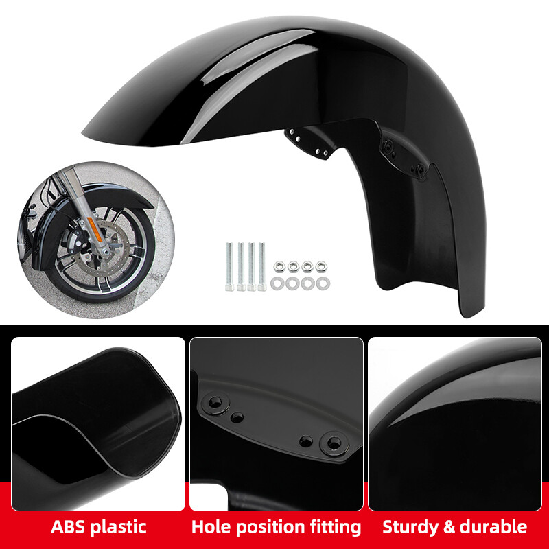 TCMT Vivid Black Front Fender – Fits Harley Street Glide & Road Glide FLHX FLTRX 2014-2023