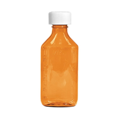 Brand New 2oz Graduated Oval RX Bottles with Caps 200 count- Amber