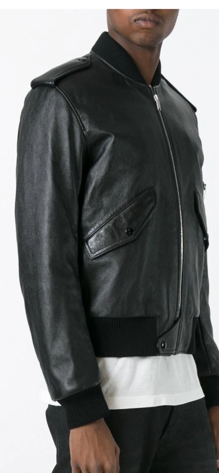 SAINT LAURENT (YSL) Giacca bomber uomo Saint Laurent in pelle. 54 L. $4000