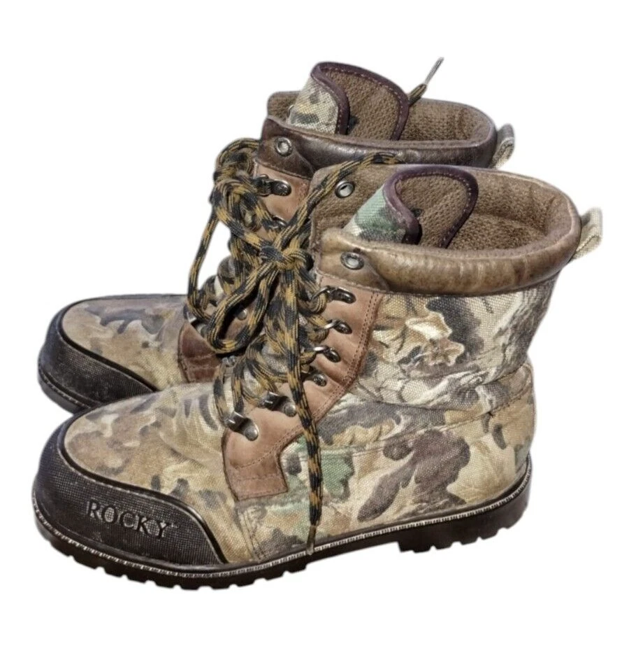 ROCKY BEAR PAW Boots 1000 gram Thinsulate 9275 Gore-Tex CAMO/REALTREE Hunting 7M - Image 2 of 4