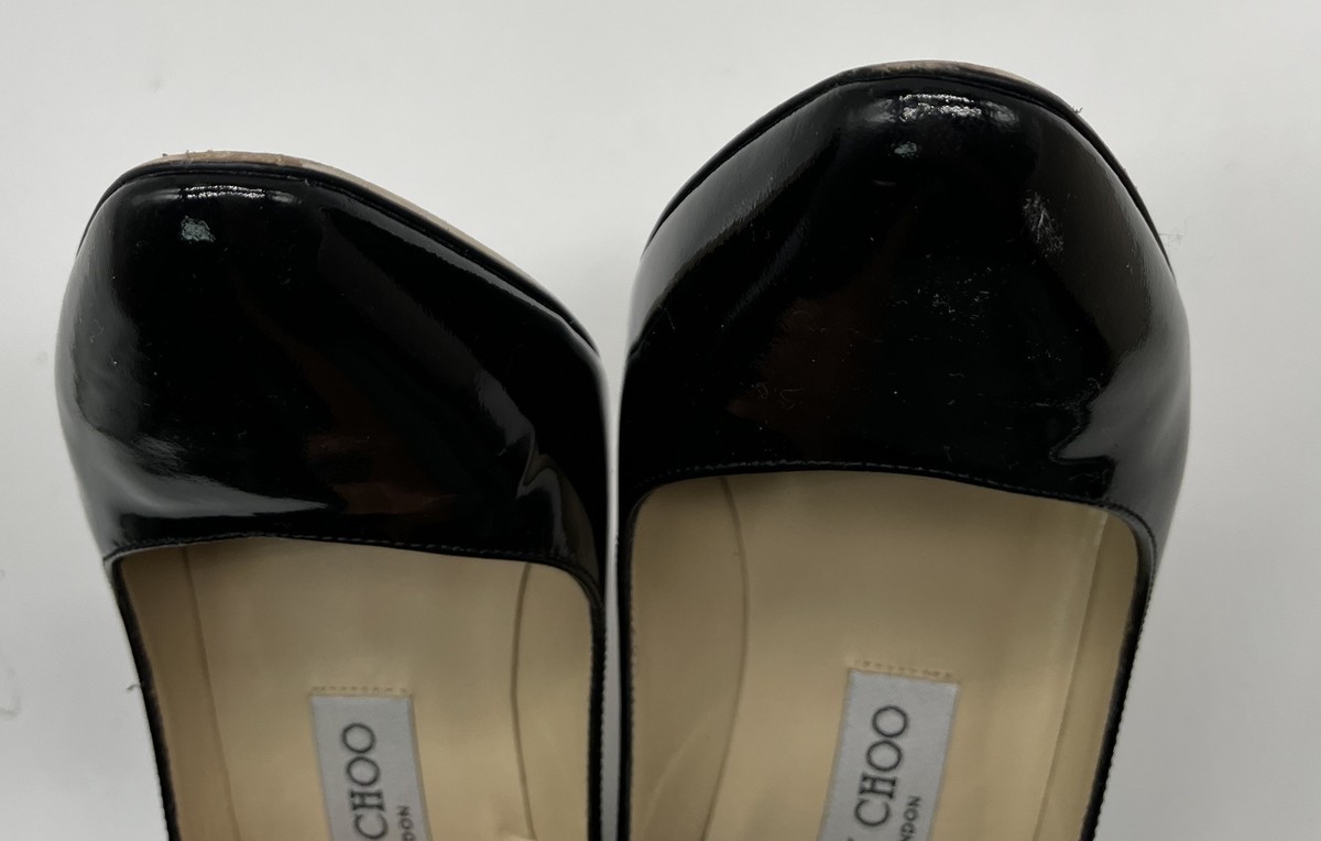 Jimmy Choo '247 Gilbert' Black Patent Leather Closed
