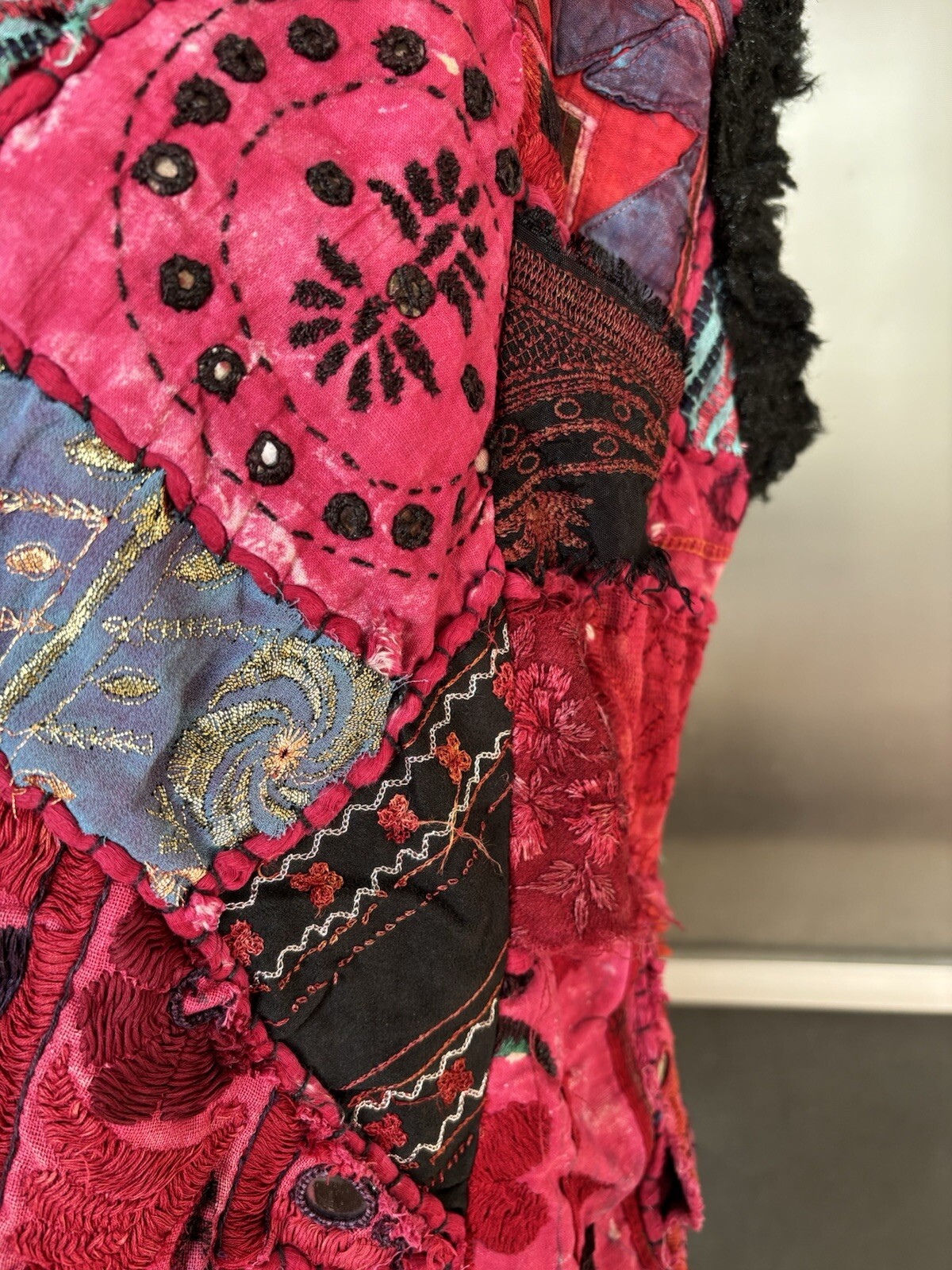 Indian Patchwork Embroidered Vest - image 3