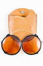Vintage Bendable Cool-Ray Clip On Sunglasses w/ Lens Case American Optical