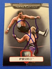 PRIMO EDDIE COLON Signed 2010 Topps Platinum WWE #111 WWC Autograph Auto