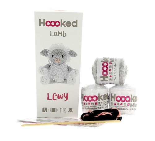 LEWY-Hoooked DIY Amigurumi Lamm Häkelset-Eco Barbante Baumwollgarn & Haken - Bild 2 von 6