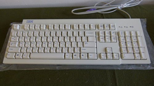 IBM KB-9910 Computer Desktop Keyboard White Wired PS/2 - Picture 3 of 8