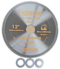 Hoteche 12" x 120T Aluminum Cutting TCT Saw Blade Arbor 1"/30mm/32mm/50mm 580232