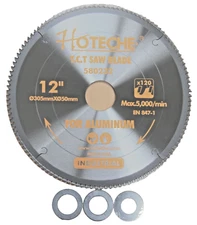 Hoteche 12" x 120T Aluminum Cutting TCT Saw Blade Arbor 1"/30mm/32mm/50mm 580232